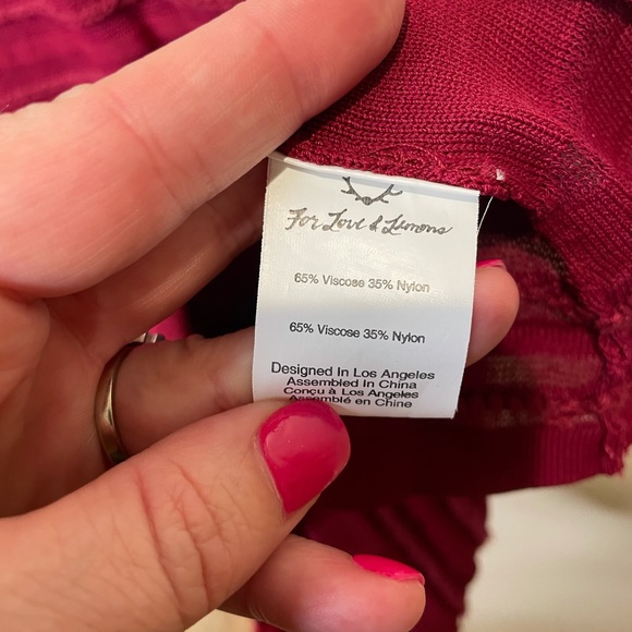 For Love and Lemons Red Knit Tank Dress Irvington - Picture 10 of 11